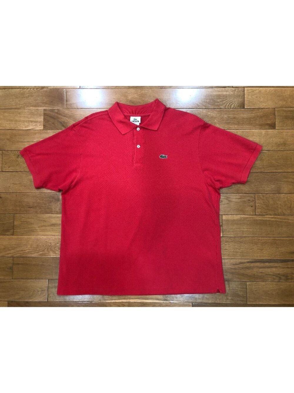 Lacoste 100% Cotton Classic Fit Short Sleeve Red Polo - Size 7L (USA Size 2XL)